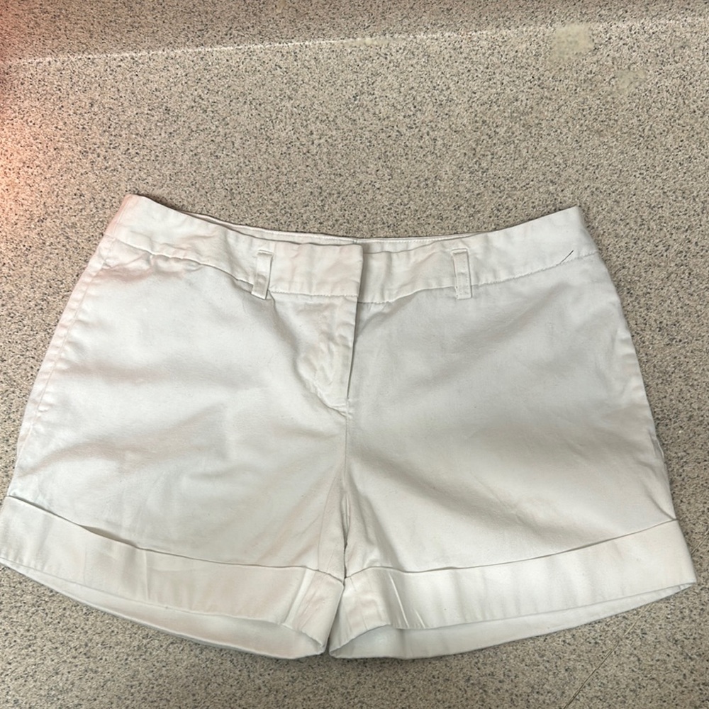 Express White Bermuda Shorts Tailored Cotton Blend